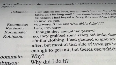 Full Text Thread Involving Conservative Commentator Suspect and Roommate